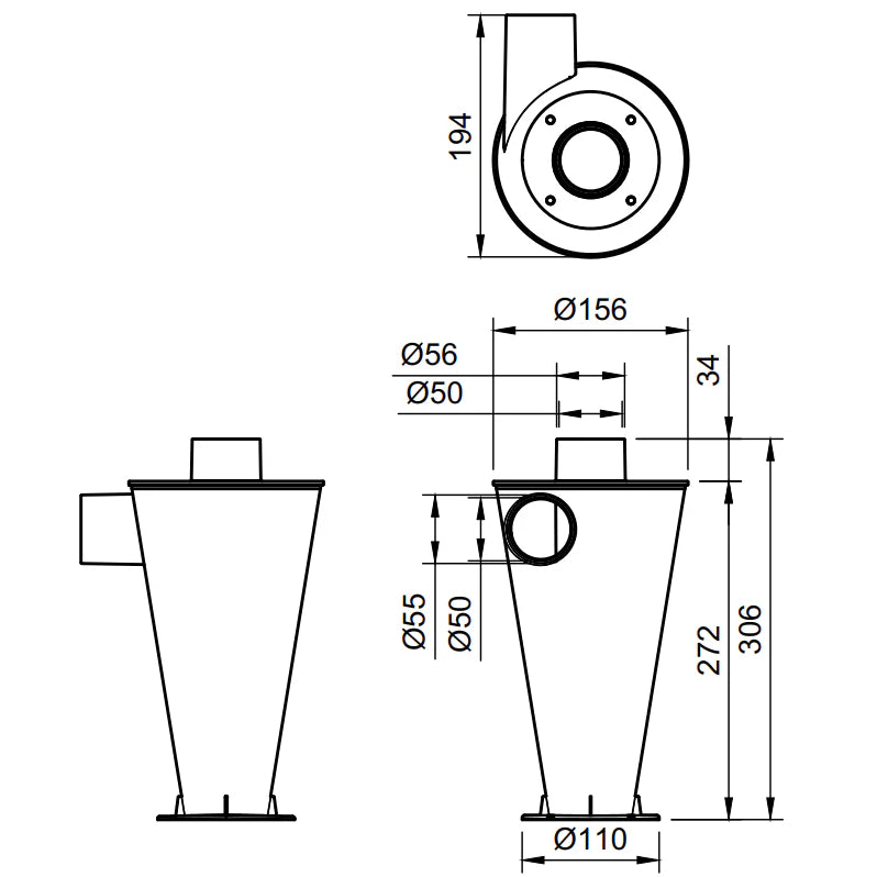 CLC – Klassischer Zyklonfilter/-abscheider
