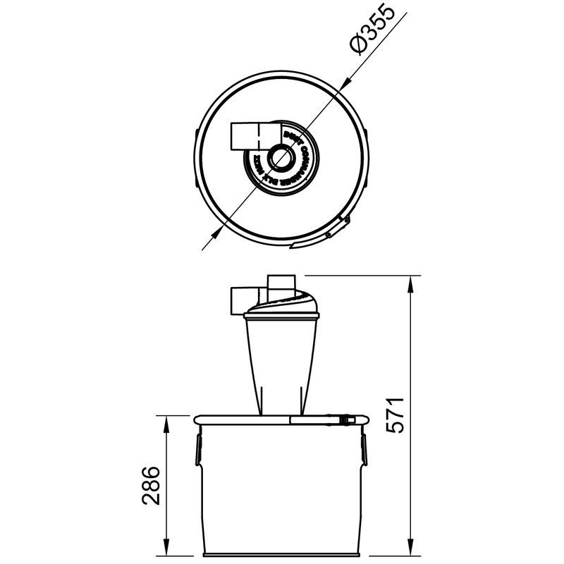 S18 – 18 Liter Antistatic Zyklonfilter Kit