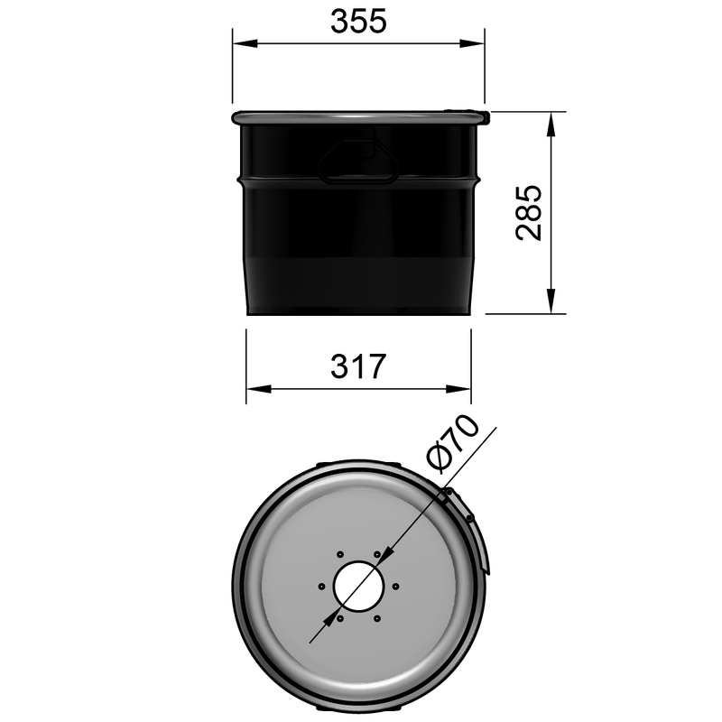 18LS – 18 Liter Stahlfass