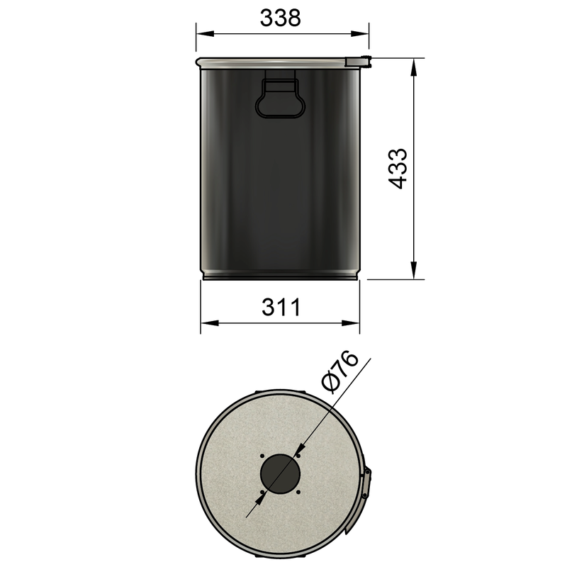 30LS – 30 Liter Stahlfass