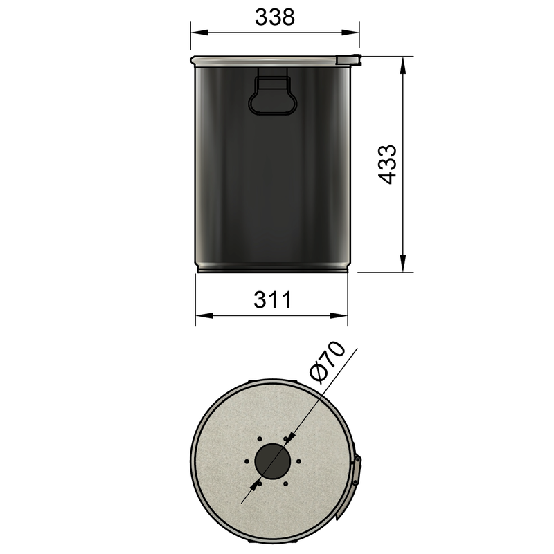 30LS – 30 Liter Stahlfass