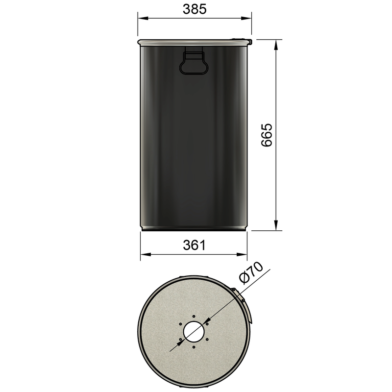 60LS – 60 Liter Stahlfass