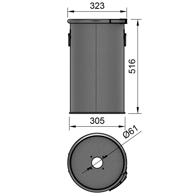 30LSST – 30 Liter Edelstahltrommel