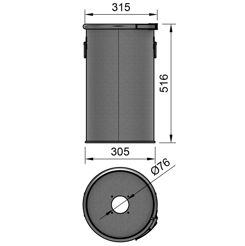 30LSST – 30 Liter Edelstahltrommel