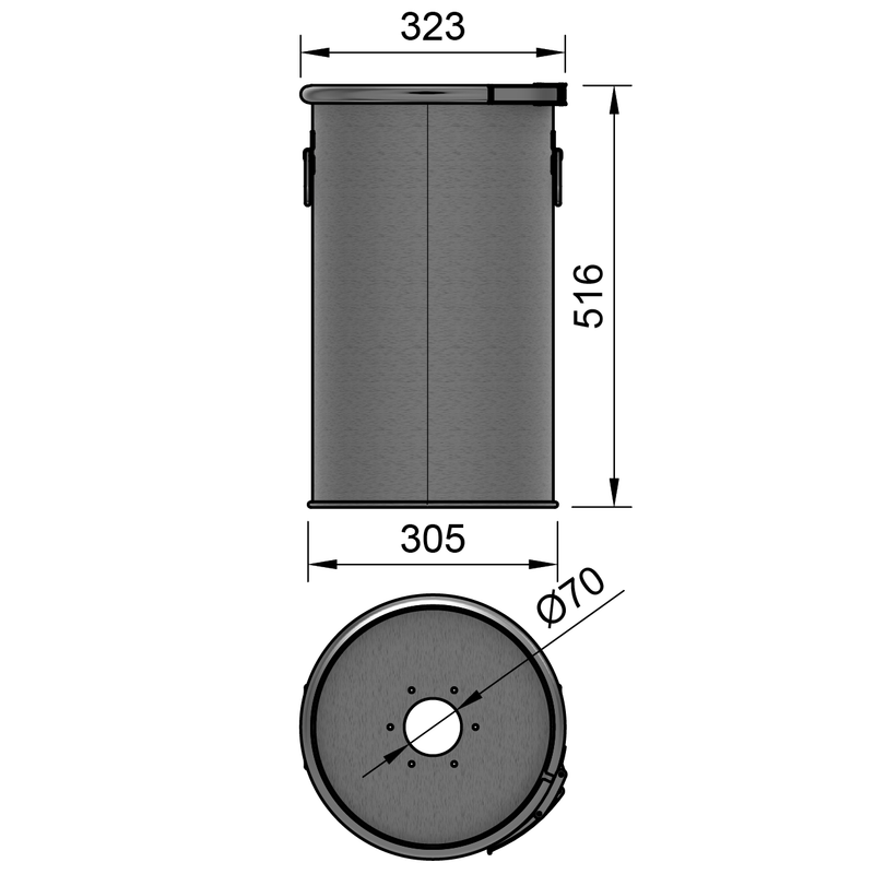 30LSST – 30 Liter Edelstahltrommel