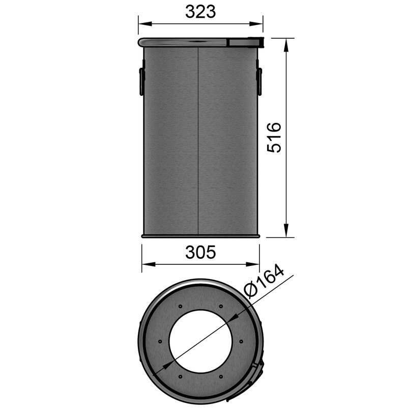 30LSST – 30 Liter Edelstahltrommel