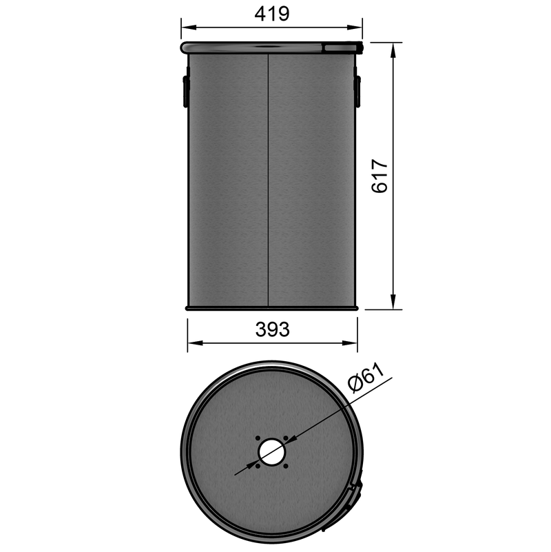 60LSST – 60 Liter Edelstahltrommel