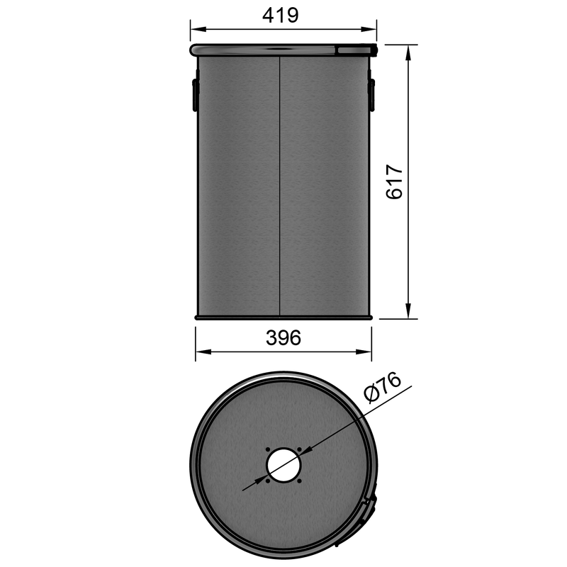 60LSST – 60 Liter Edelstahltrommel