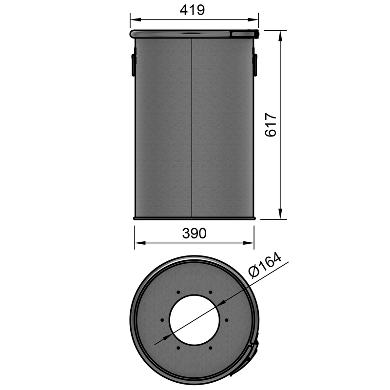 60LSST – 60 Liter Edelstahltrommel