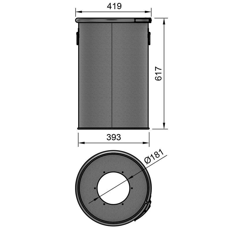 60LSST – 60 Liter Edelstahltrommel