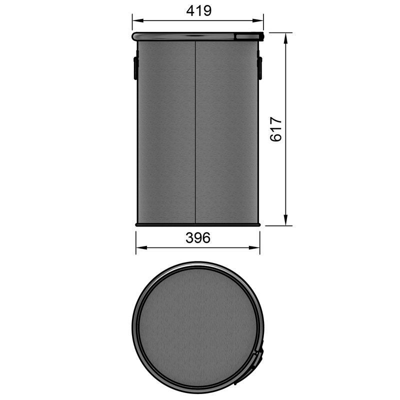 60LSST – 60 Liter Edelstahltrommel