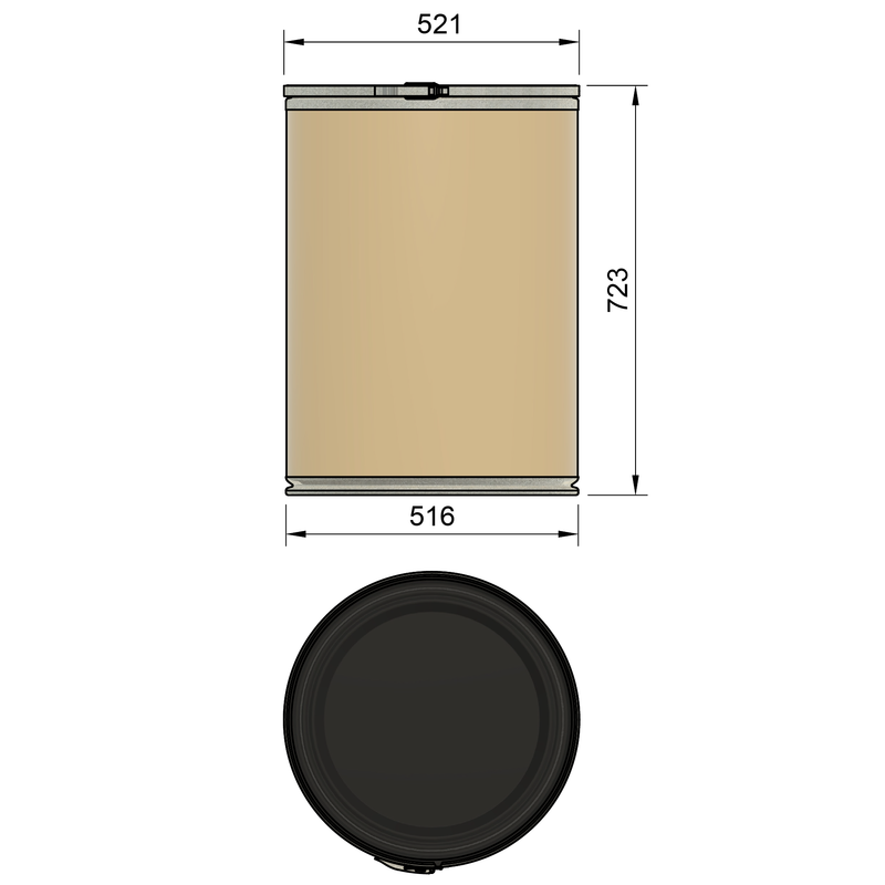 140LK – 140 Liter Kraftfass für HVLP Zyklonfilter